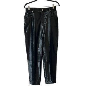 VERSACE JEANS COUTURE SHINY VELVETY PANTS HOLIDAY PARTY MOB WIFE WHIMSYGOTH CHIC